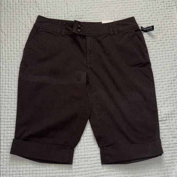 a.n.a Pants - a.n.a Chocolate Pinstriped Women's Shorts